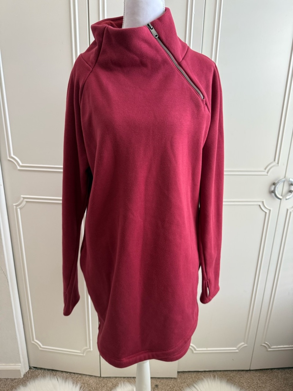 Athleta Cozy Karma Asym Sweatshirt Dress